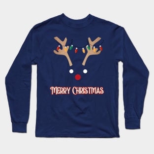 Rudolf is Lit for Ugly Christmas Sweater Long Sleeve T-Shirt